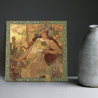 Alphonse Mucha Fall Season Art Nouveau Vintage