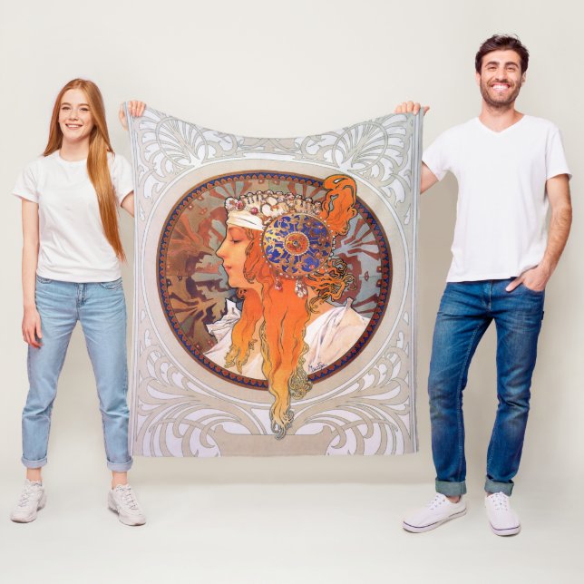 Alphonse Mucha Fleece Blanket (In Situ)