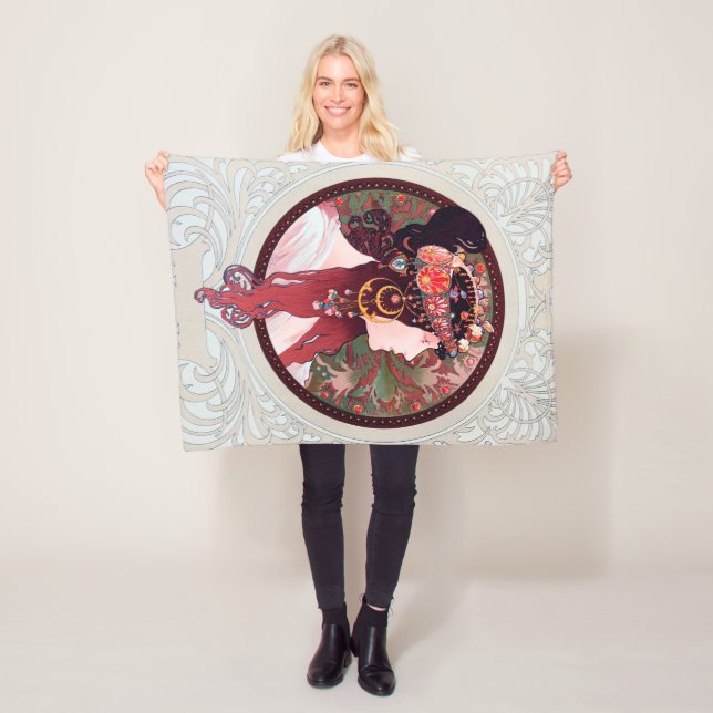 Alphonse Mucha Fleece Blanket (In Situ)