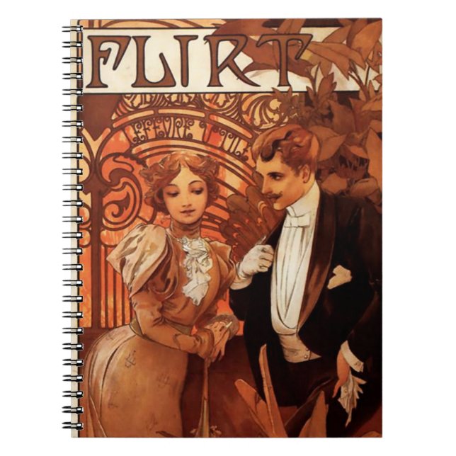Alphonse Mucha Flirt Notebook (Front)