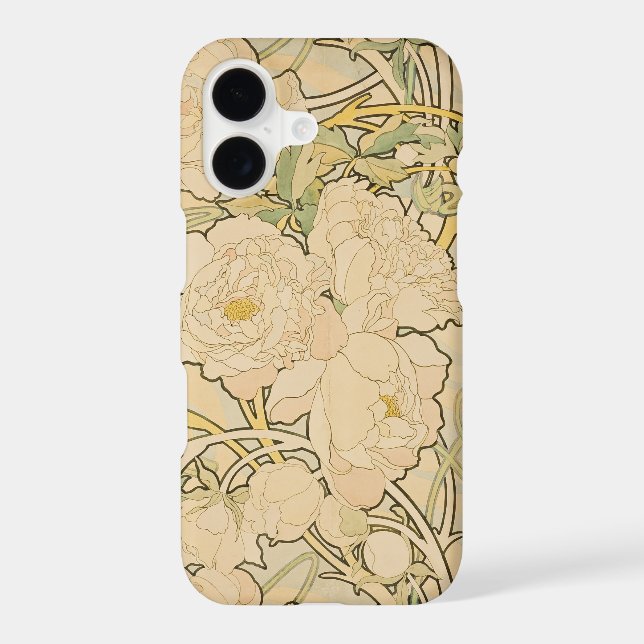Alphonse Mucha Floral Pattern Art Nouveau  iPhone Case (Back)