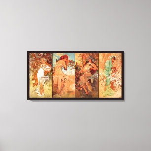 Alphonse Mucha, Four Seasons Canvas Print