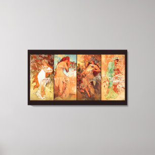 Alphonse Mucha, Four Seasons Canvas Print