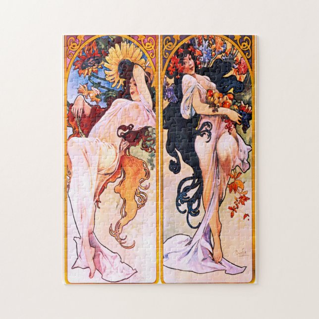 Alphonse Mucha - Four Seasons Jigsaw Puzzle (Vertical)