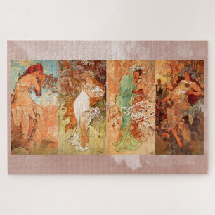 Alphonse Mucha, Four Seasons Jigsaw Puzzle