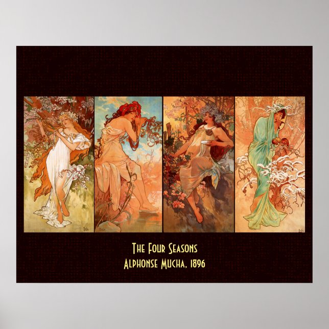 Alphonse Mucha, Four Seasons Poster (Front)