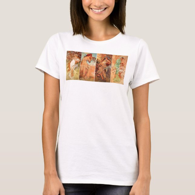 Alphonse Mucha, Four Seasons T-Shirt (Front)