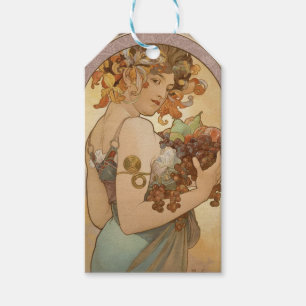 Alphonse Mucha Fruit Art Nouveau Vintage Maiden Gift Tags