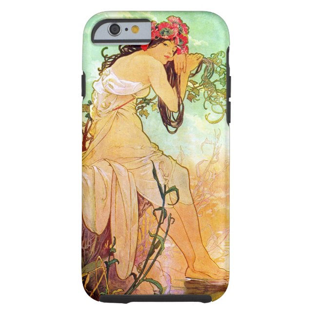 Alphonse Mucha Girl By The Pond Case-Mate iPhone Case (Back)