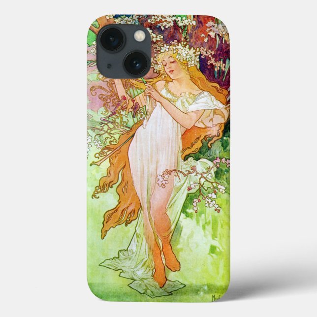Alphonse Mucha Girl In Garden Case-Mate iPhone Case (Back)
