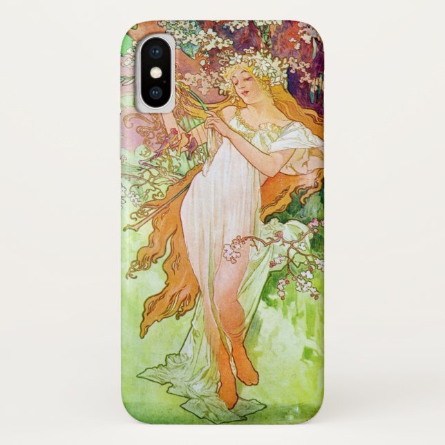 Alphonse Mucha Girl In Garden Case-Mate iPhone Case (Back)