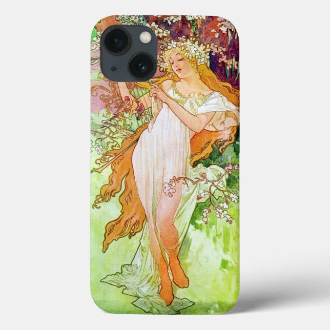 Alphonse Mucha Girl In Garden Case-Mate iPhone Case (Back)