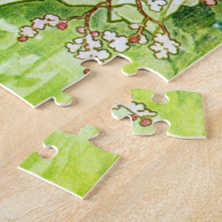 Alphonse Mucha Girl In Garden Jigsaw Puzzle