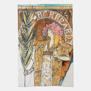 Alphonse Mucha Gismonda Kitchen Towel