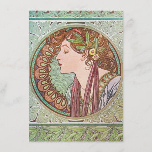 Alphonse Mucha Goddess Art Invitation