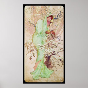 Alphonse Mucha Hiver Winter Poster