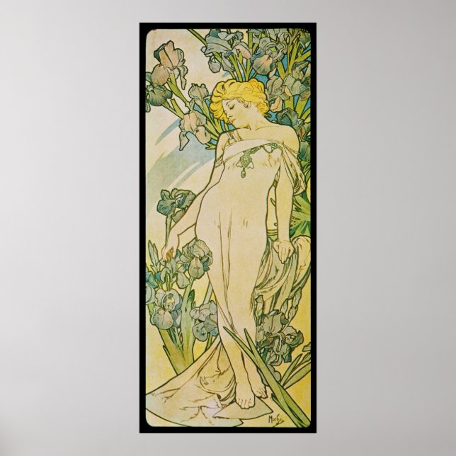 Alphonse Mucha Iris Poster (Front)