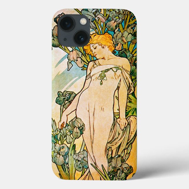 Alphonse Mucha - Iris WB Case-Mate iPhone Case (Back)
