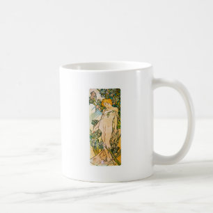 Alphonse Mucha - Iris WB Coffee Mug