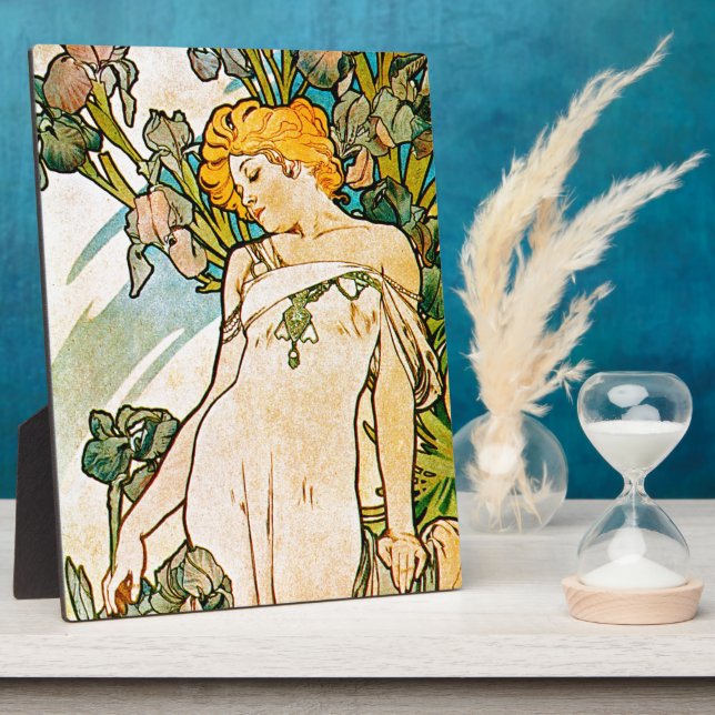 Alphonse Mucha - Iris WB Plaque (Side)