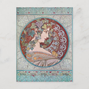 Alphonse Mucha Ivy Art Nouveau Postcards