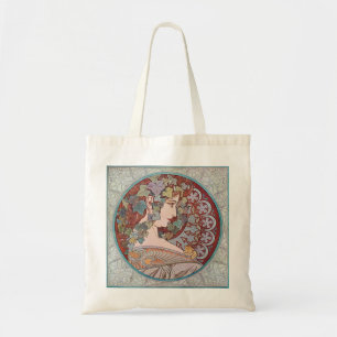 Alphonse Mucha Ivy Art Nouveau Tote Bag
