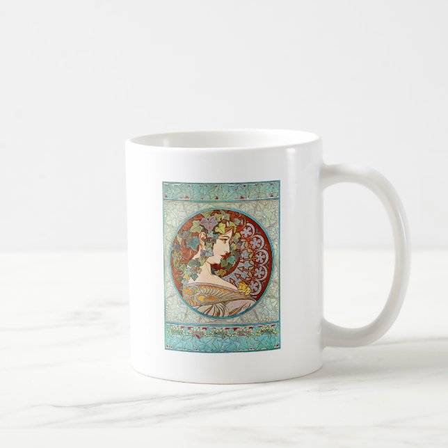 Alphonse Mucha Ivy Coffee Mug (Right)