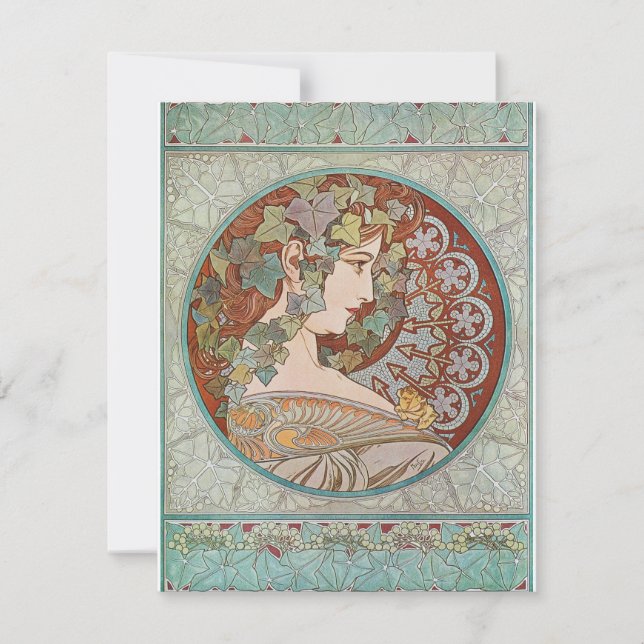 Alphonse Mucha - Ivy Thank You Card (Front)