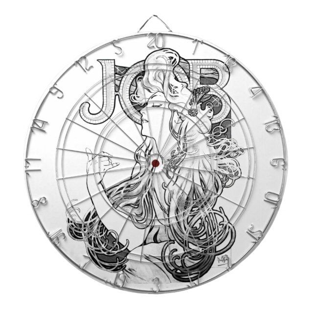 Alphonse Mucha JOB ISOGS Dartboard (Front)