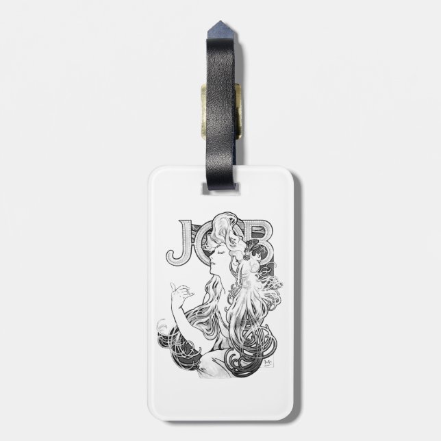 Alphonse Mucha JOB ISOGS Luggage Tag (Back Vertical)