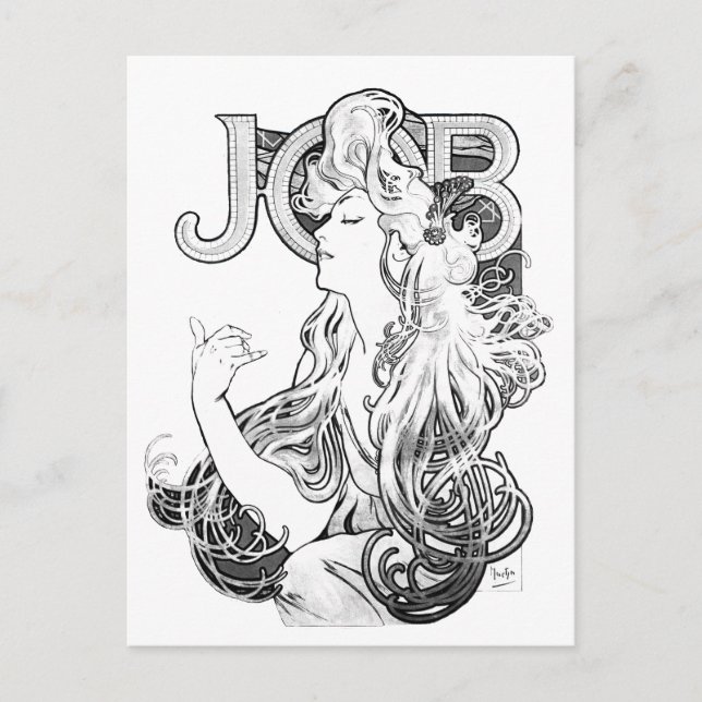 Alphonse Mucha JOB ISOGS Postcard (Front)