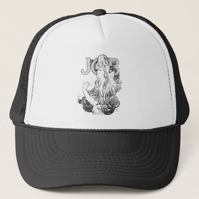 Alphonse Mucha JOB ISOGS Trucker Hat (Front)