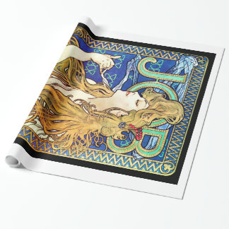 Alphonse Mucha JOB Wrapping Paper