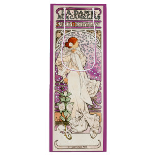 Alphonse Mucha La Dame 1896 Art Nouveau Vintage Wine Gift Bag