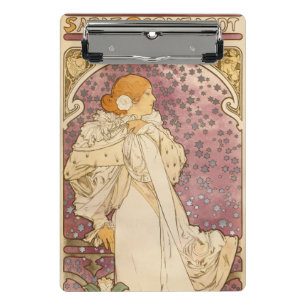 Alphonse Mucha La Dame Aux Camelias: Art Nouveau Mini Clipboard