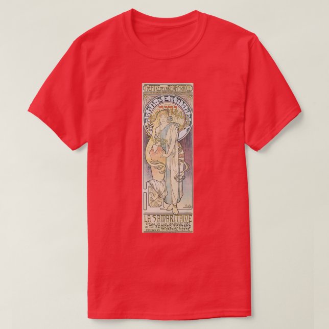 Alphonse Mucha La Samaritaine T-Shirt (Design Front)