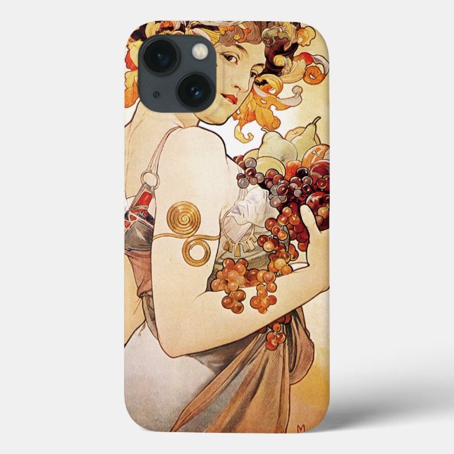 Alphonse Mucha Lady With Fruit Case-Mate iPhone Case (Back)