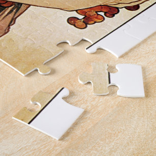 Alphonse Mucha Lady With Fruit Jigsaw Puzzle