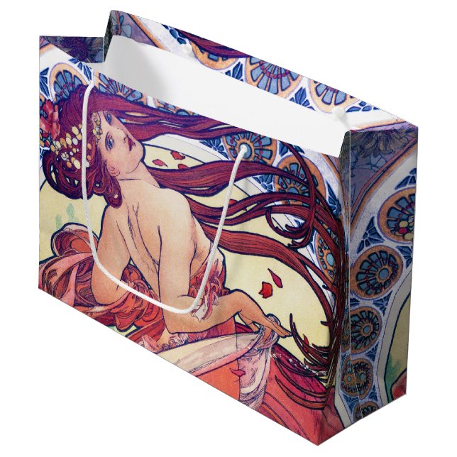 Alphonse Mucha Large Gift Bag (Front Angled)