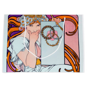 Alphonse Mucha Large Gift Bag