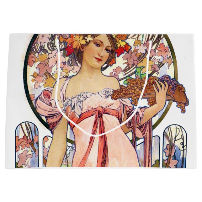 Alphonse Mucha Large Gift Bag (Front)
