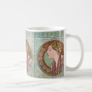 Alphonse Mucha Laurel Art Nouveau Coffee Tea Mug