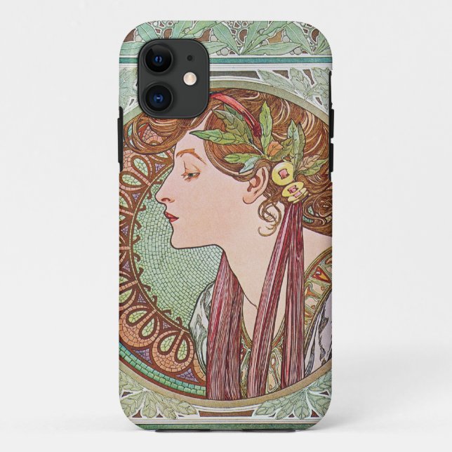 Alphonse Mucha Laurel Art Nouveau iPhone 5 Case (Back)