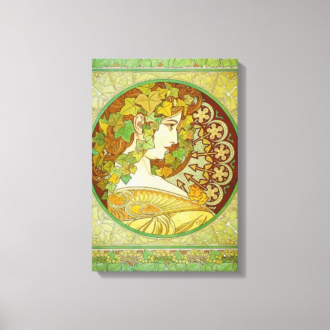 Alphonse Mucha Laurel Canvas Poster (Front)