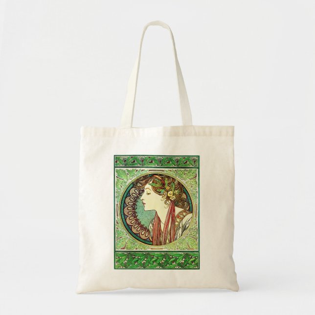 Alphonse Mucha Laurel Tote Bag (Front)