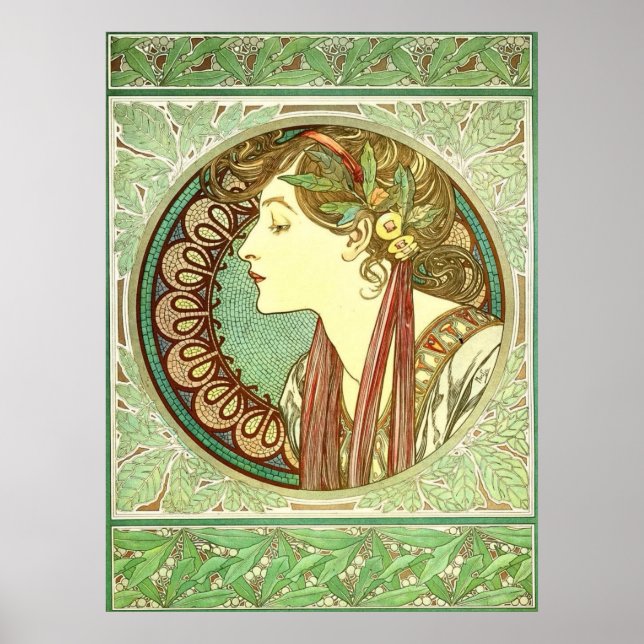 Alphonse Mucha Laurel Vintage Nouveau GalleryHD Poster (Front)