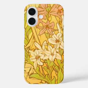 Alphonse Mucha Lily Flowers Pattern: Art Nouveau  iPhone 16 Case