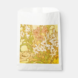 Alphonse Mucha Lily Flowers Pattern: Art Nouveau  Favour Bags