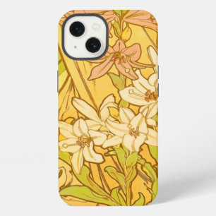 Alphonse Mucha Lily Flowers Pattern: Art Nouveau iPhone 13 Case