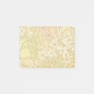 Alphonse Mucha Lily Flowers Pattern: Art Nouveau  Post-it Notes